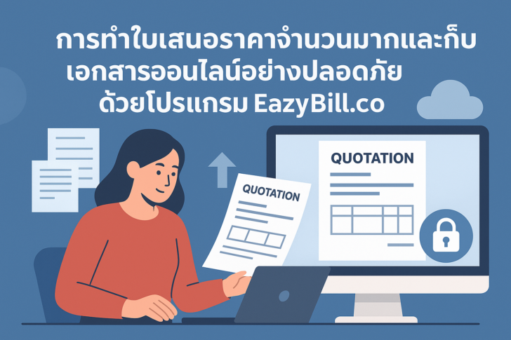 ทำใบเสนอราคา เก็บเอกสารออนไลน์ให้ปลอดภัย